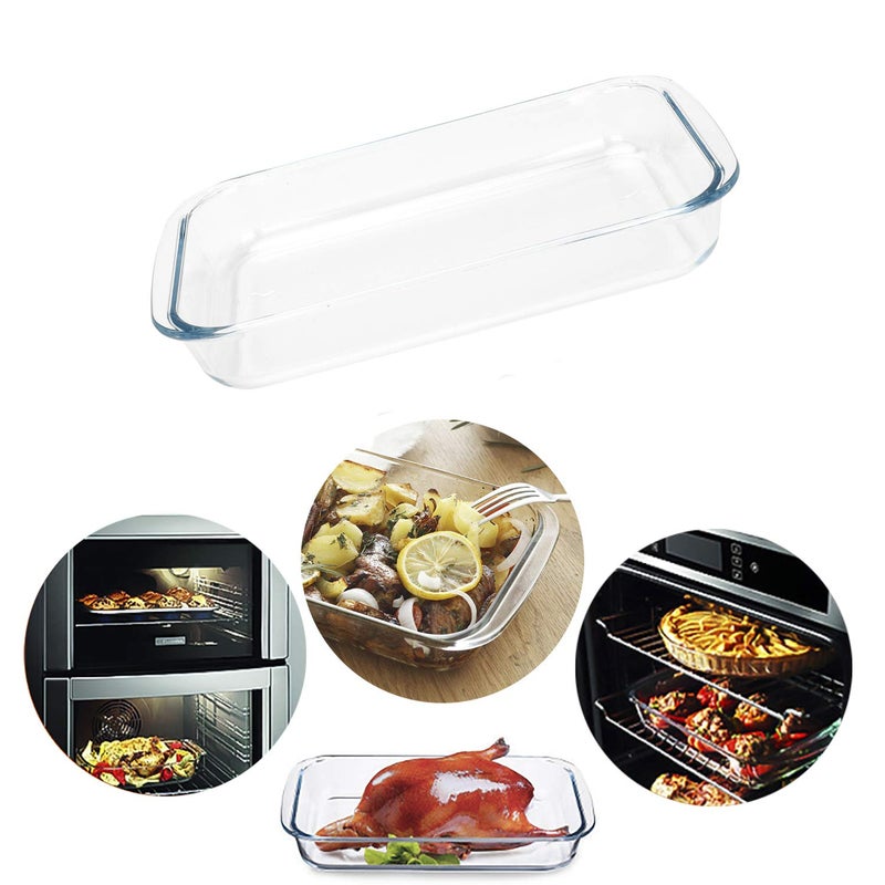 FOYO Basics Tempered Glass Baking Dish, 2 Quart Clear Oblong Dish Set, Casserole Dish Cooking Oven Bake - Image 4